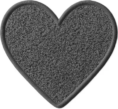 Image de 120 x 120 cm Tapis Color Shaggy gris cœur