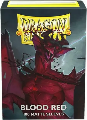 Produktbild von Dragon Shield Standard Size Matte Sleeves - Blood Red (100 Sleeves)