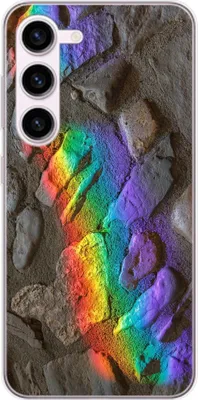 Produktbild von König Design Hülle kompatibel mit Samsung Galaxy S23 Plus Kunststoff Soft Handyhülle - Handy Case Regenbogen Steine