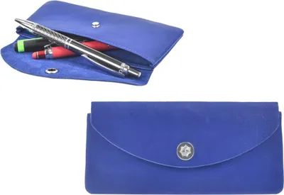 Produktbild von Sonnenleder Stiftetui Leder Schlamper Stifteetui Etui Tasche Hawel blau 801-406-07