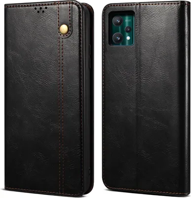 Produktbild von Realme 9 Pro+ Hülle, Leder Flip Brieftasche Schutzhülle für OPPO Realme 9 Pro+ Schwarz