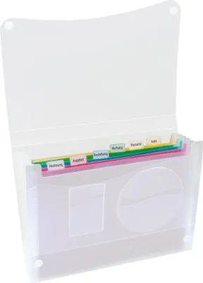 Produktbild von Fächertasche DIN A4 7Fächer Polypropylen transluzent