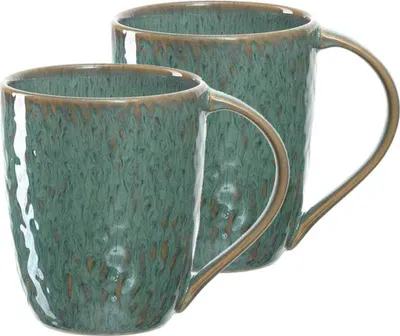 Produktbild von Leonardo MATERA Keramikbecher 430 ml grün 2er Set
