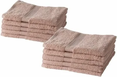 Produktbild von TODAY Essential – Set mit 10 Handtüchern, 50 x 90 cm, 100 % Baumwolle, rosa Farbe