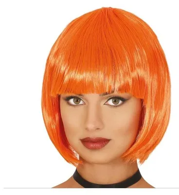 Immagine prodotto di parrucca Bob Carnevale anni '20 Lucido Taglio di capelli corto Costume di festa Stile retrò Elegante Carnevale Adulti, Colore: Arancione