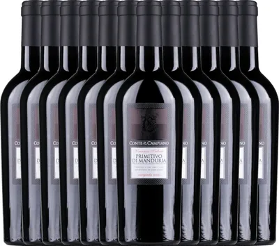 Produktbild von 12er Vorteils-Weinpaket Primitivo di Manduria DOC - Conte di Campiano
