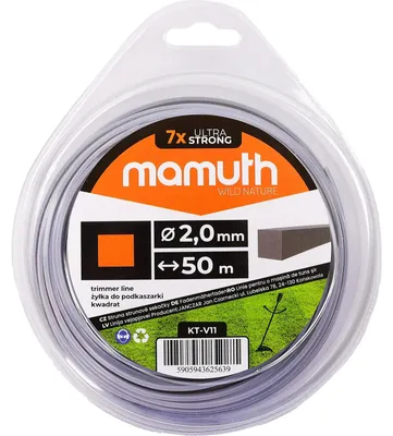 Image de Fil de coupe 2,0 mm 50 m QUADRATIC Débroussailleuse Tondeuse à gazon Fil de rechange pour tête de coupe
