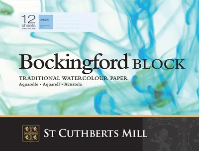 Aquarellblock 150 g/m², 12 Blatt, 31x41 cm, weiß