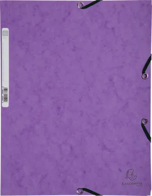 Produktbild von Exacompta 25x Sammelmappe + Gummizug 3 Klappen Karton 400g/m2 A4 Violett 55508E