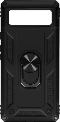 Produktbild von Avizar, Hybrid Handyhülle mit Ring Halterung für Google Pixel 6a, Schwarz