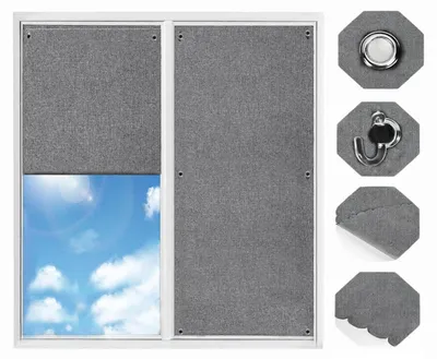 Produktbild von Solidchoice – Verdunkelungsrollo für Dachfenster, 96 x 115 cm, schwarz
