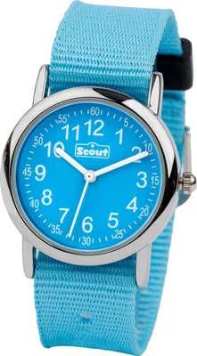 Produktbild von Scout Analoge Kinderuhr mit hellblauem Zifferblatt, Quarzwerk