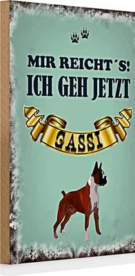 Produktbild von Holzschild Spruch 20x30cm mir reicht`s ich geh gassi Hund