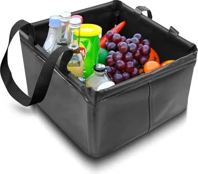 Image de Seau pliable pour eaux usées de camping 18 L - Seau - Réservoir d'eau - Extérieur - Seau - Réservoir d'extérieur - Équipement de camping - Noir Seau pliable pour eaux usées