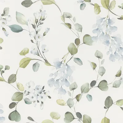 Produktbild von Papiertapete 285789 Tapete Blumen Floral 53 x 1005 cm Rasch Selection Blau