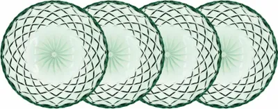 Zdjęcie produktu dla Zestaw 4 talerzy deserowych Sorrento Lyngby Glas, szkło, zielony, 16 cm, 27797