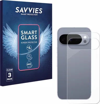 Produktbild von 3x Savvies Schutzglas Folie für Google Pixel 10 Pro (Rückseite) 9H Panzer Schutzfolie Glas Displayschutz klar transparent