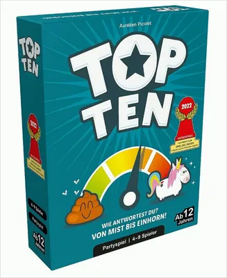 Produktbild von Partyspiel Top Ten für 4 - 9 Spieler, ab 12 Jahren,, Cocktail Games