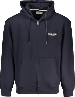 Immagine prodotto di Felpa da uomo con zip e cappuccio - Blu, foderata, con tasche