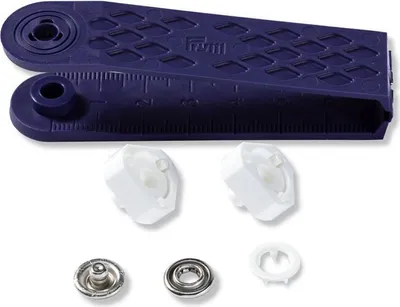 Produktbild von PRYM Nähfrei-Druckknopf „Jersey“, Zackenring, 10 mm, weiß