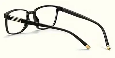Produktbild von GKA moderne Lesebrille mit Sehstärke 1,5 schwarz mit goldenen Applikationen Nerd Brille für Damen und Herren