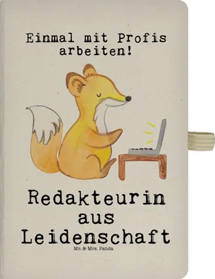 Produktbild von Mr. & Mrs. Panda Adressbuch Redakteurin Leidenschaft - Transparent - Geschenk, Notizbuch A5, Spruch, Korrespondent, Tagebuch, Reisetagebuch, Skizzenbuch, Journalistin
