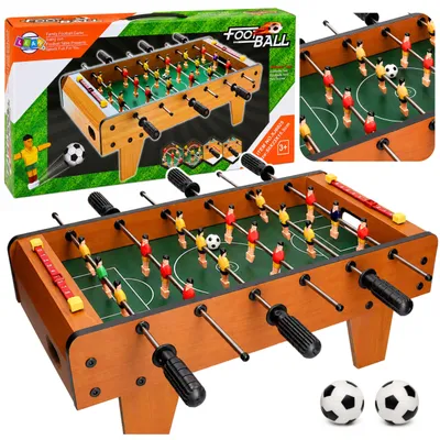 Produktbild von Tischfußball-Arcade-Spiel, Mini-Spieltisch aus Holz, 50 x 25 cm