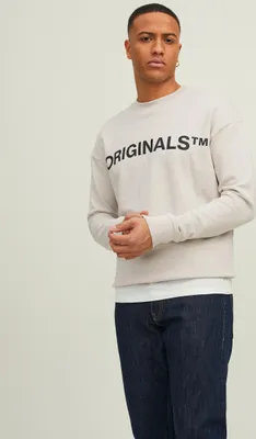 Produktbild von JACK & JONES Basic Sweater Langarm Shirt Rundhals Pullover Jumper JORCLEAN Größe: M