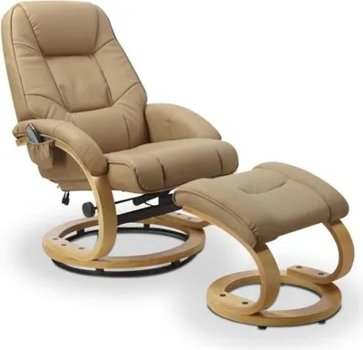 Image de Fauteuil avec fonction de relaxation Matador avec pouf pour le salon