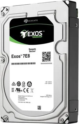 A product shot of a Seagate Exos 7E8 hard drive.