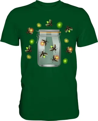 Produktbild von Glühwürmchen Camping T-Shirt – Bottle Green / 3XL