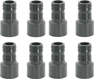 Produktbild von HAF 8x PVC Druckschlauchtülle mit 38mm x 50mm | Schlauchtülle x Klebestutzen | Schlauchverbinder aus grauem PVC-U | PN16 für Pool und Teich