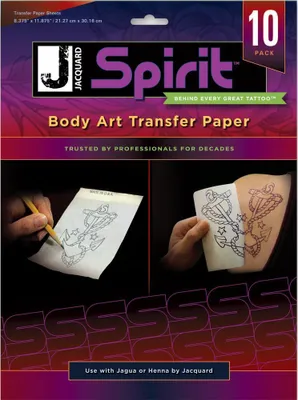 Produktbild von Jacquard Haut Transferpapier A4 10 Blatt für temporäre Tattoos