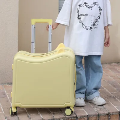 Produktbild von 360Home Kinderfahrkoffer, Koffer, Reisekoffer,Trolleykoffer, 20 Zoll Handgepäck gelb