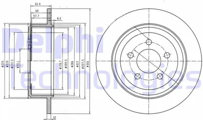 Produktbild von 2x DELPHI Bremsscheibe BG4159 für JEEP CHEROKEE (KK) für DODGE Nitro SUV 76 7mm