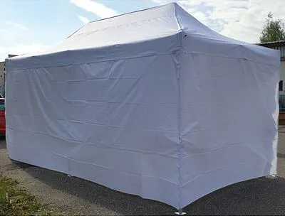 Produktbild von Faltpavillon 3x4,5m ALU Standard volle Seitenwand - Weiß