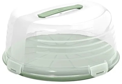 Immagine prodotto di CURVER | Contenitore per torte - Contenitore per dolci - Contenitore per torte - verde - 35 x 35 x 16 cm - in plastica - Contenitore per il trasporto di torte