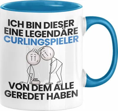 Produktbild von Curlingspieler Geschenk Tasse Lustige Geschenkidee Geburtstag für Curlingspieler Ich Bin Dieser Legendäre Curlingspieler Von Dem Alle Geredet Haben Kaffee-Becher (Blau)