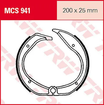 Immagine prodotto di Set di ganasce freno TRW MCS941 200 mm