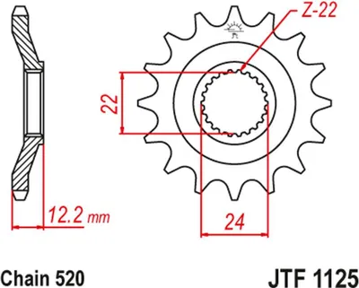 Zdjęcie produktu dla JT Ritzel 16T JTF1125.16