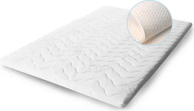 Produktbild von Latex Topper 200x200 Höhe 8 сm Härtegrad H2 mittelfest bis 95 kg (RG 65 kg) Letti Moderni