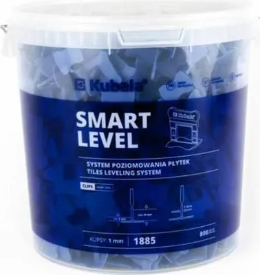 A bucket of tile leveling clips.