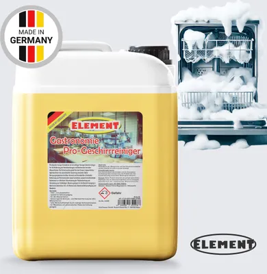 Produktbild von Element Geschirrreiniger für gewerbliche Spülmaschinen | 10 L | flüssig | 2 Kanister 5 Liter |Maschinenspülmittel Profi | Geschirrspülmittel Gastro