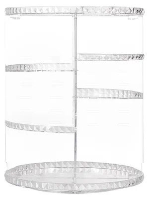 Produktbild von Make-up-Organizer, 360° drehbar, Kosmetikaufbewahrungsbox für Ankleidezimmer, Schlafzimmer, Badezimmer, transparent