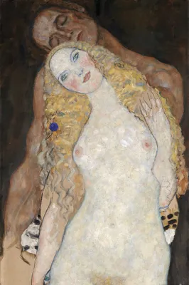 Produktbild von Gustav Klimt Kunstdruck Bild - Adam Und Eva, 1918 (120 x 80 cm)