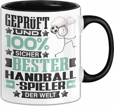 Produktbild von Handballspieler Geschenk Lustiger Spruch für Handballspieler Geschenkidee Bester Handballspieler Der Welt (Schwarz)