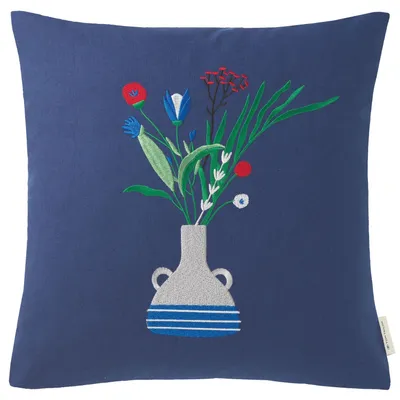 Produktbild von TOM TAILOR TT Kissenhülle Vase blau - 45 x 45 cm Blau 45 x 45 cm