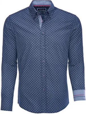 Produktbild von Brandneu Designer Hemd CARISMA mit Tech-Print Navy S