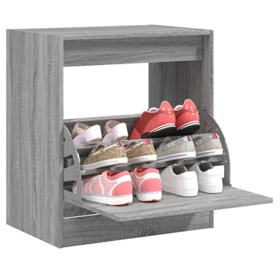 Immagine prodotto di vidaXL Scarpiera Grigio Sonoma 60x42x69 cm Materiale a base di legno