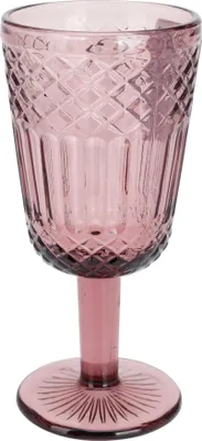 Produktbild von Siaki Collection | Weinglas 300 ml - Rosa - Spülmaschinenfest - Vintage Design - Kristallglas